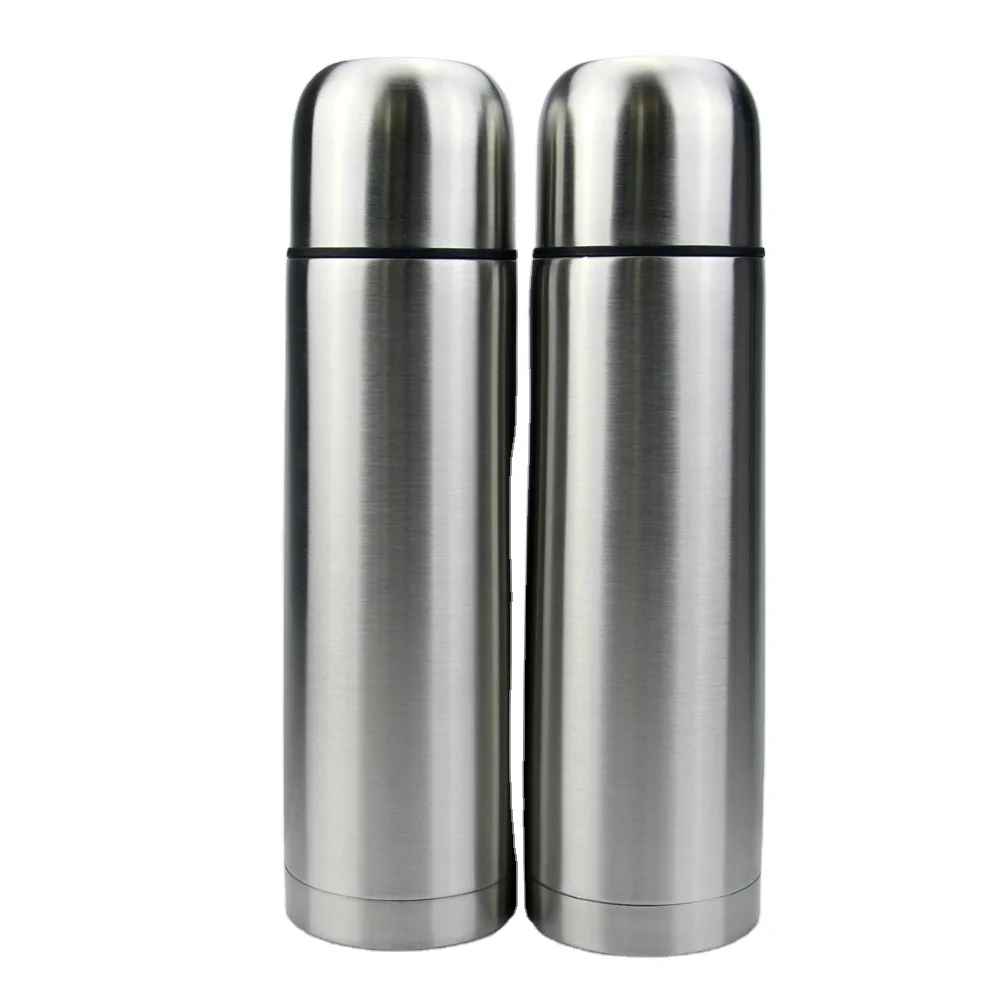 High quality double wall 304 stainless steel bullet shaped thermos vacuum flask