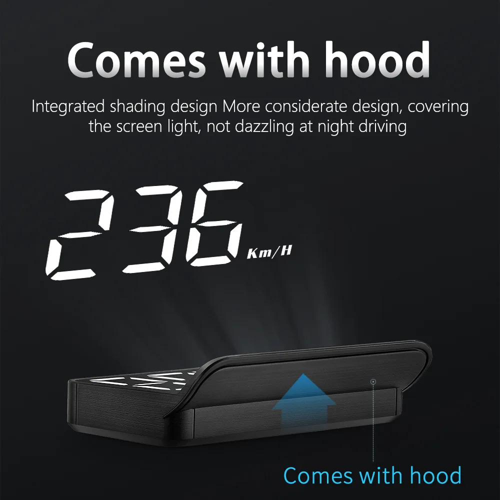 Car HUD Head-Up Display Navigation LCD Projected Water Temperature Car Display Navigation