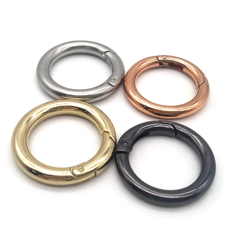 YYX Metal Hook Custom Key Carabiner Round Metal Carabiner Keyring Keychain Gold Carabiner