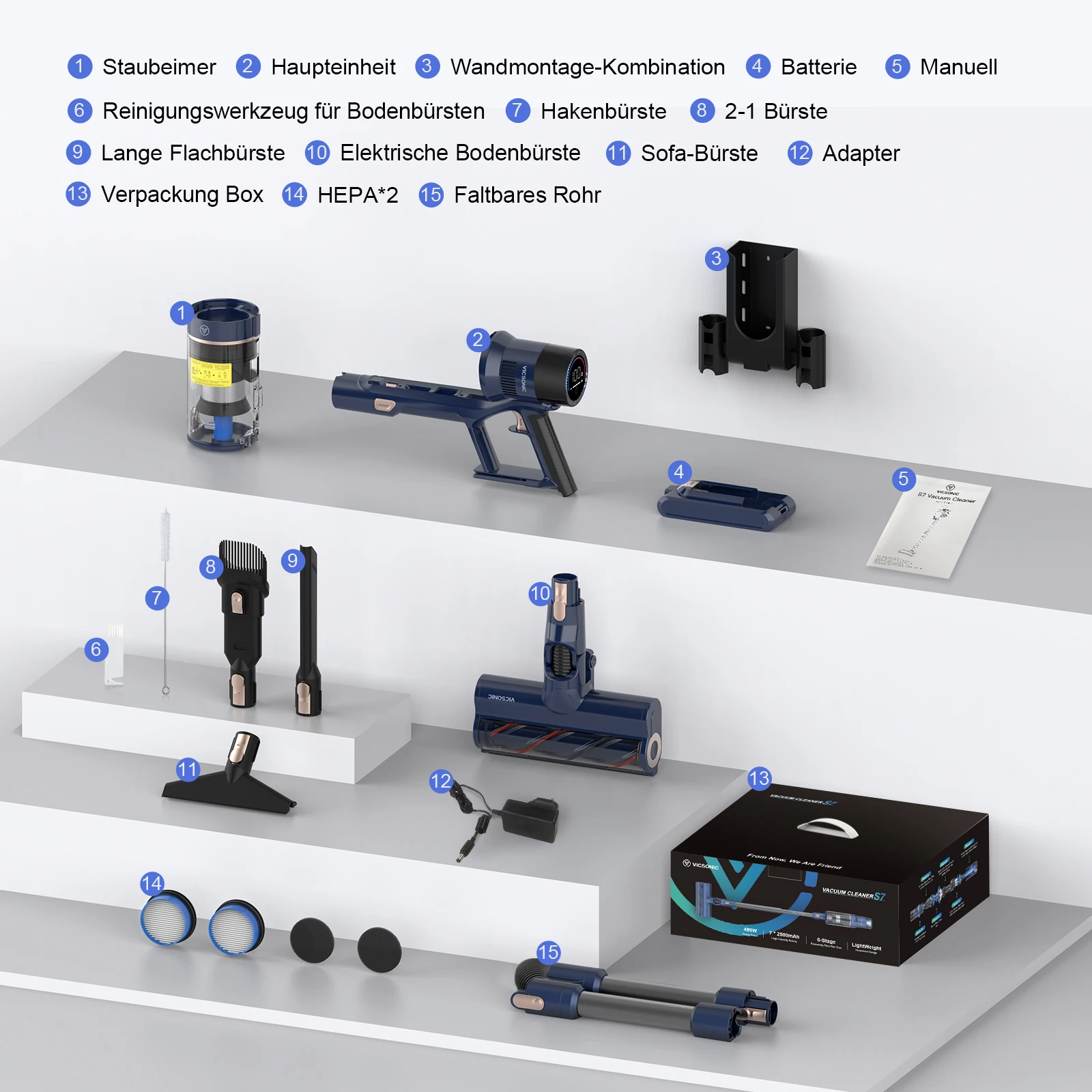 Area Rugs Carpet Cleaning 8 IN 1 Cyclone Vaccum Handheld Household Vacuums Floor Care Wireless Stick Vacuum Cleaner S7