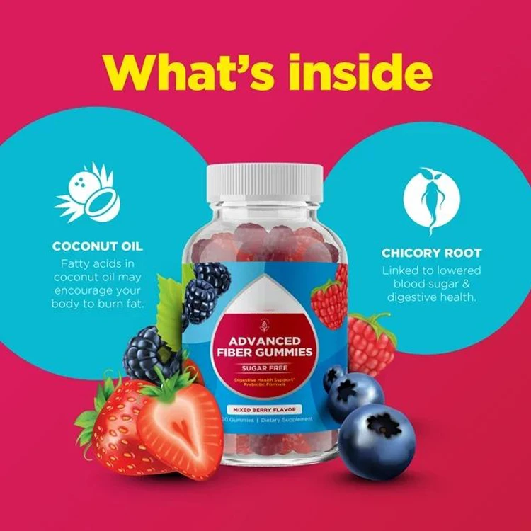 Prebiotic Fiber Supplement Gummies for Digestive and Immune Support Sugar Free Fiber Well Gummies With Private label wholesale