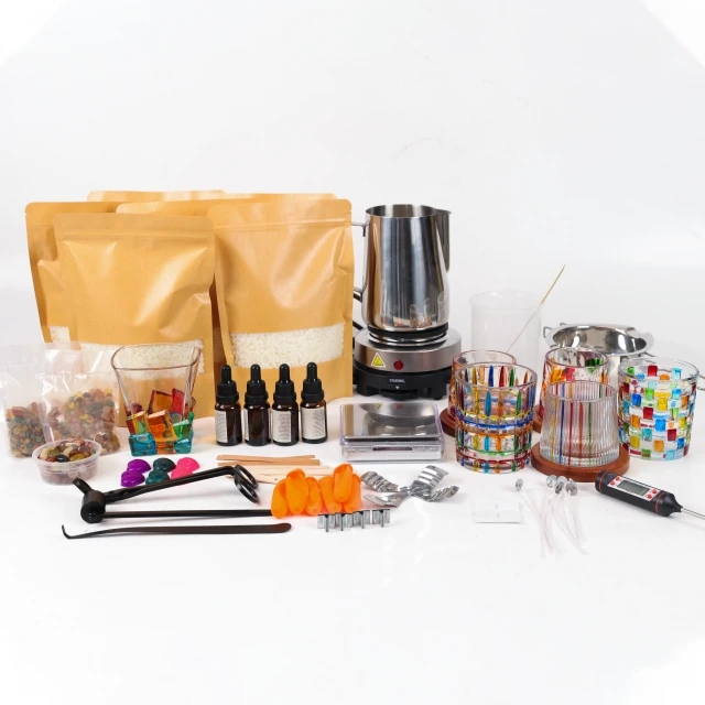 AROMA HOME 2023 Custom Luxury Adults Soy Wax Gel Electric Melting Pot Kit Diy Candle Making Kit