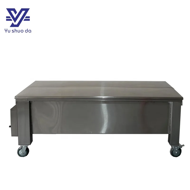 Rustproof stainless wholesale price morgue equipment can hold formalin dead body dissecting table