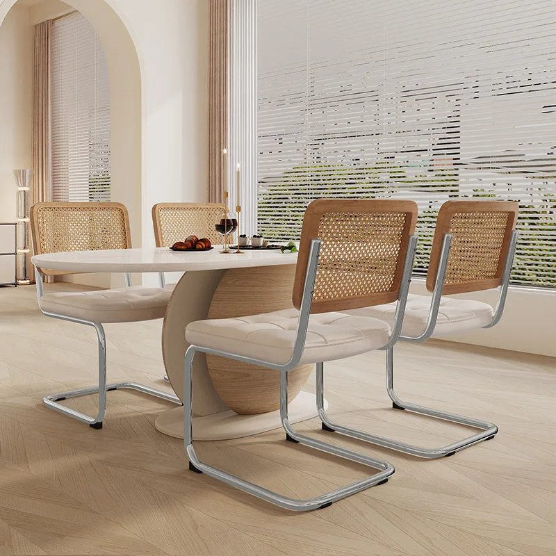 Sintered slate Dining Table Household French Dining  Internet  White Table Living room for large and small units  Dining Table