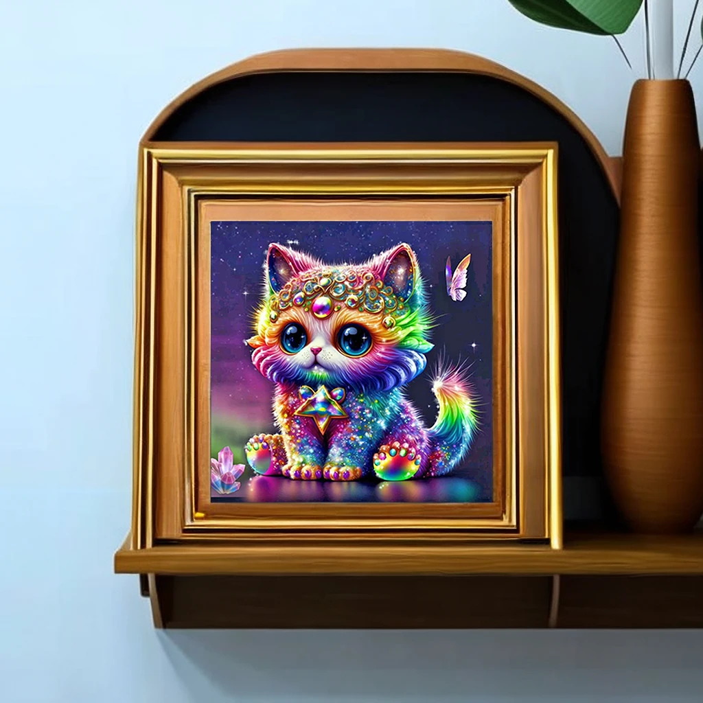 Алмазная живопись «Кот» 20 х20 см