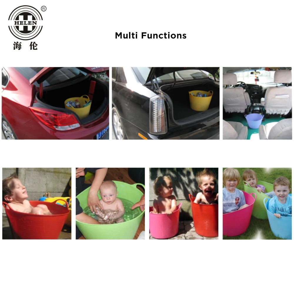 Multi Purpose Heavy Duty Flex Tub Plastic Storage Bucket Water Bucket 16L