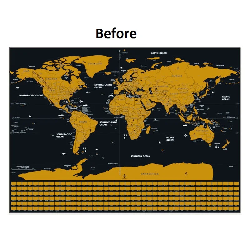 factory custom small size gold color scratch off world map poster gold scratch world map