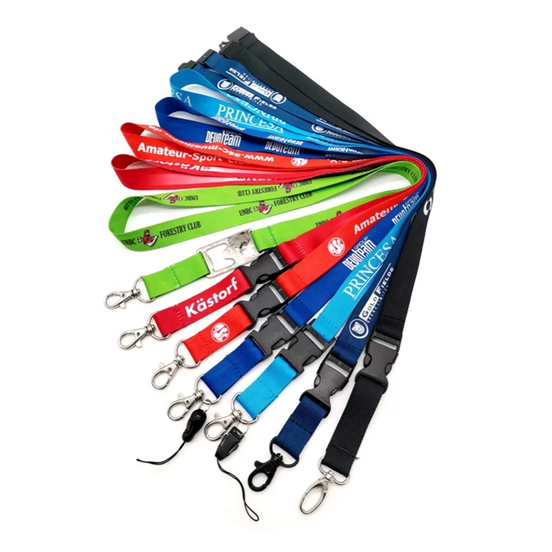 Top Quality Customized Sublimation Breakaway Polyester Neck Lanyards With Badge Holders