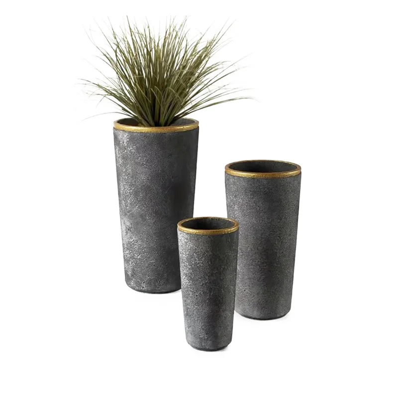 Прямая Продажа с завода легкий прочный очень большой круглый цветочный горшок из стекловолокна для проекта