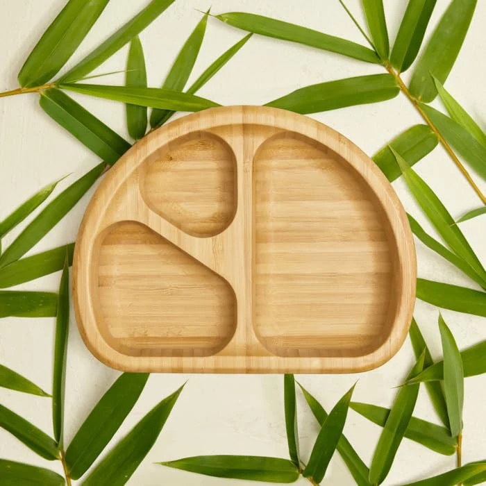 Bamboo Dinnerware Breakfast Tray Eco-Friendly  Flatware For Babies And Toddlers Wooden Tray Toddler Plates Bamboo Tray Platters
