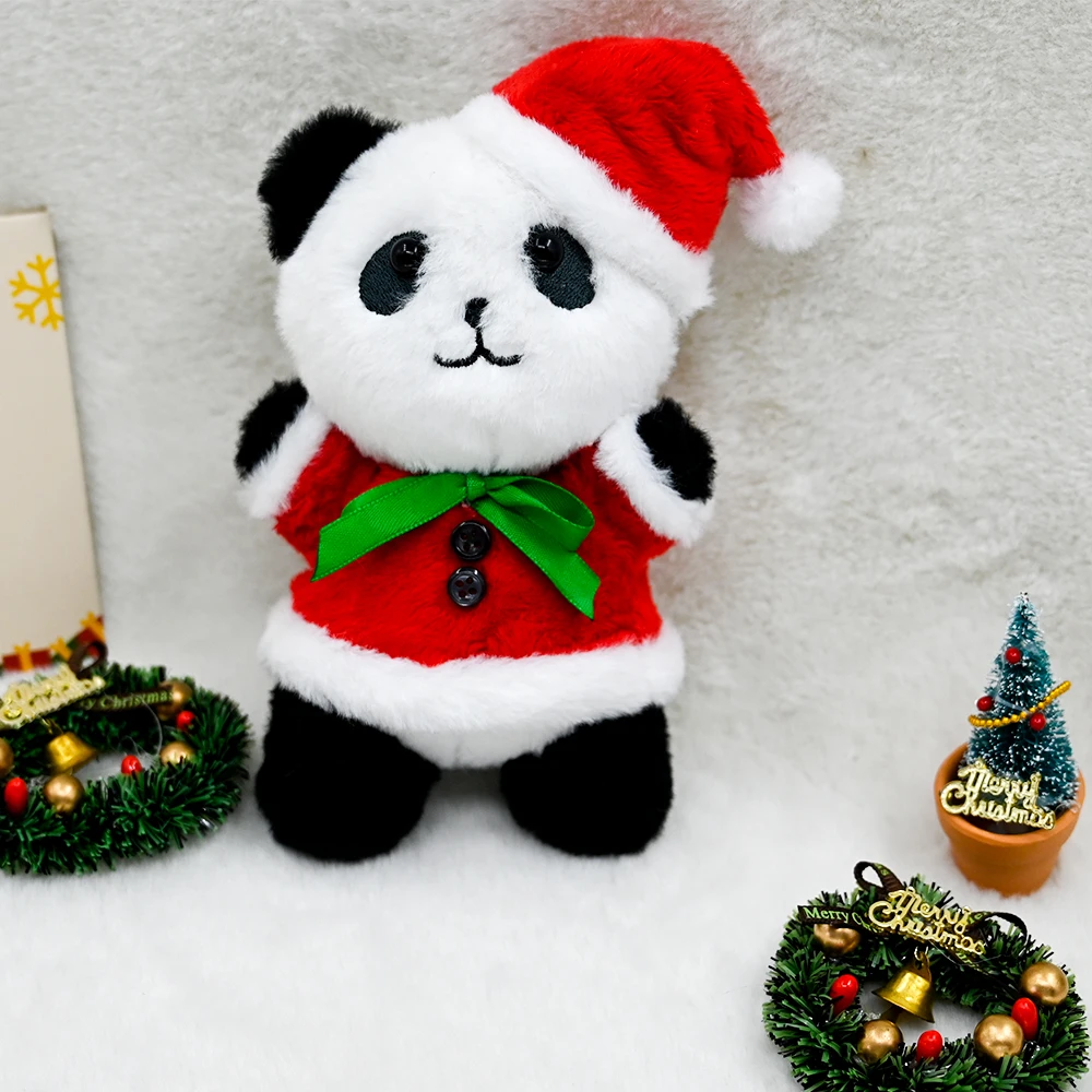 Custom Plushies Manufacturer Cute Small Plushie Doll Custom Christmas Panda Plush Soft Toy For Baby