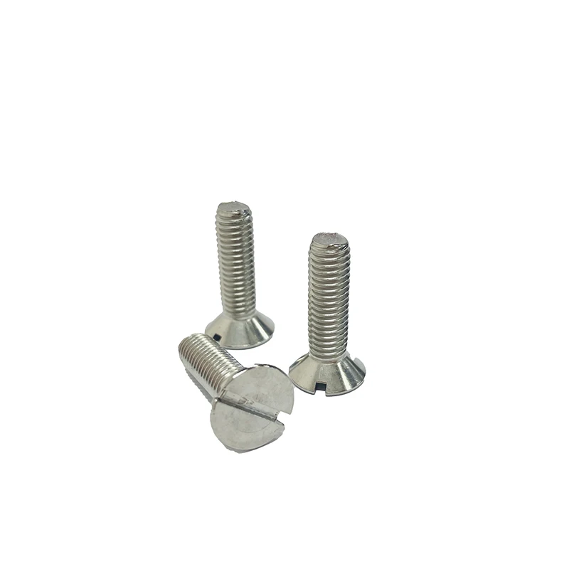 Hot Sell M3 M4 M6 Stainless Steel Slotted Screws Countersunk Screws