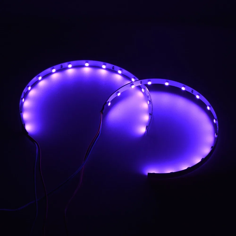 2Pcs Auto RGB headlight Projector Led Devil Eye Demon Eye Lamp For Car App Remote Control projector headlamp angel eyes with app