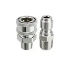 4500PSI G3/8  High Pressure Car Washing Cleaning Washer Swivel Connector, BSP Anti-Twist Hose Stainless Steel Fitting