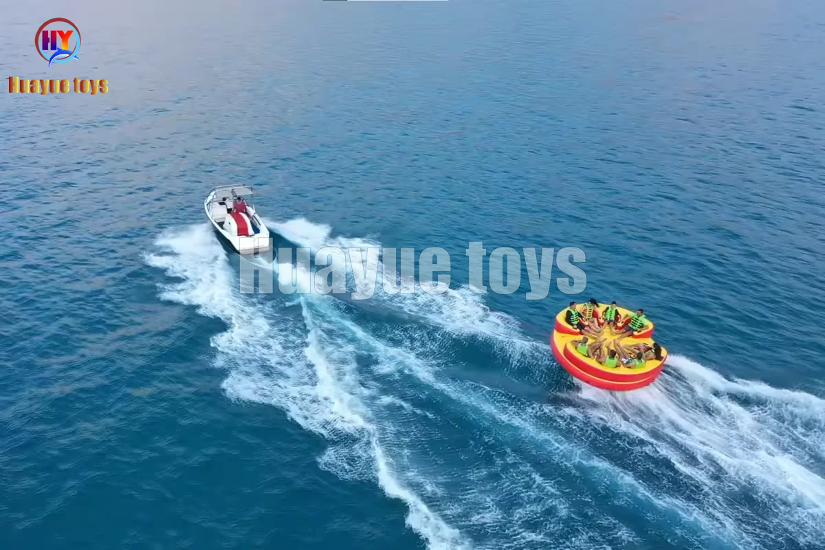HUAYUE Sport Game Play Equipment Custom Lounge Twister Toys High Speed  Water Games Adults Kids Aqua Water Towable Banana Boat