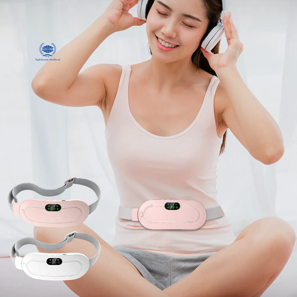 Portable Abdominal Massage Heating Pad Rechargeable Menstrual Pain Hot Compress Warming Belt