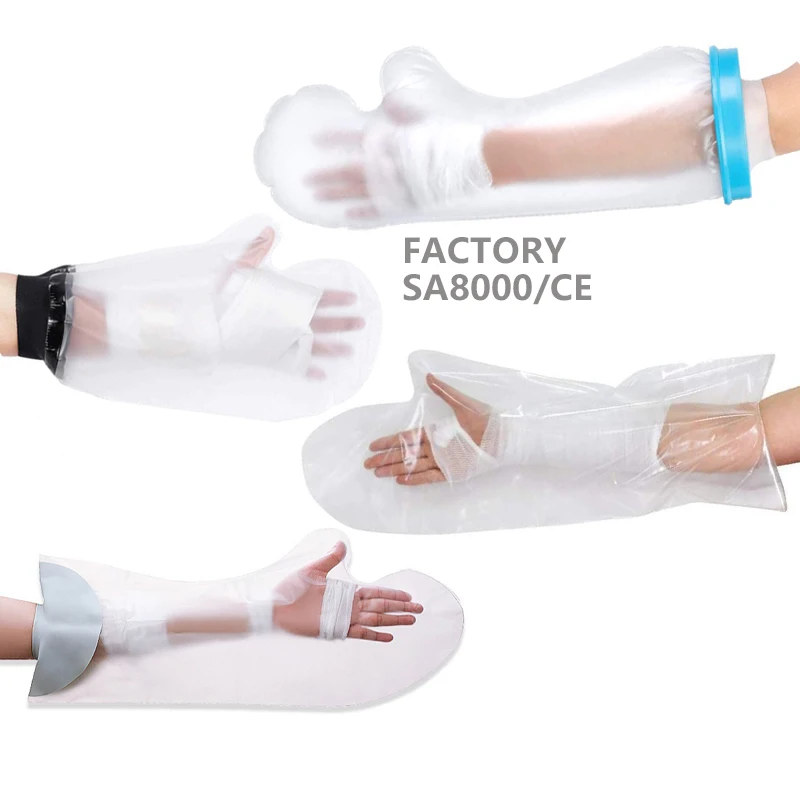 wound protector adult full arm cast protector  reusable bandage cover elastic fabric