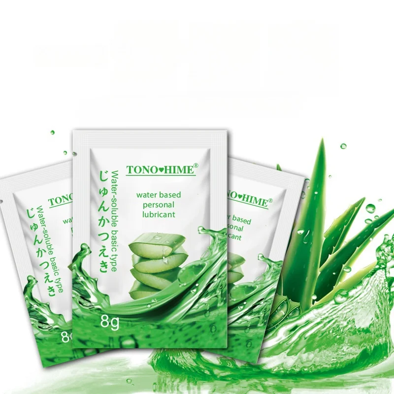 8g water-soluble basic type water based personal lubricant fruit sex lubricant in sachet toys masturbation for men