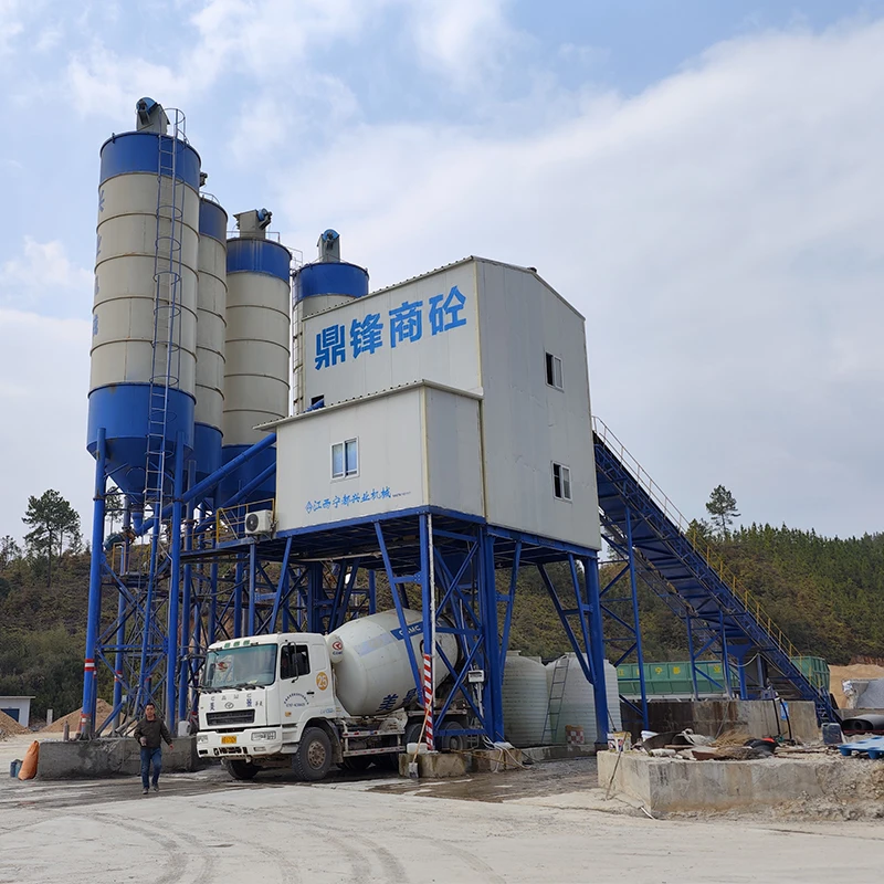 New Construction Machinery 3 Cube Beton Mixer Pump Concrete Mixing Plant HZS180 Electric Concrete Batching Plant
