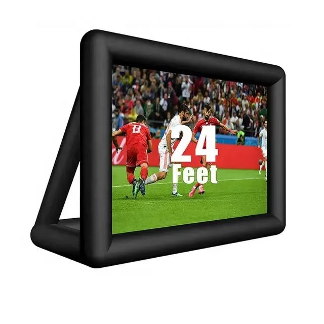 Large Inflatable Tv Movie Screen Projector Foldable Portable Outdoor Stand Yard Projector Screen Cinema With Inflatable Chair