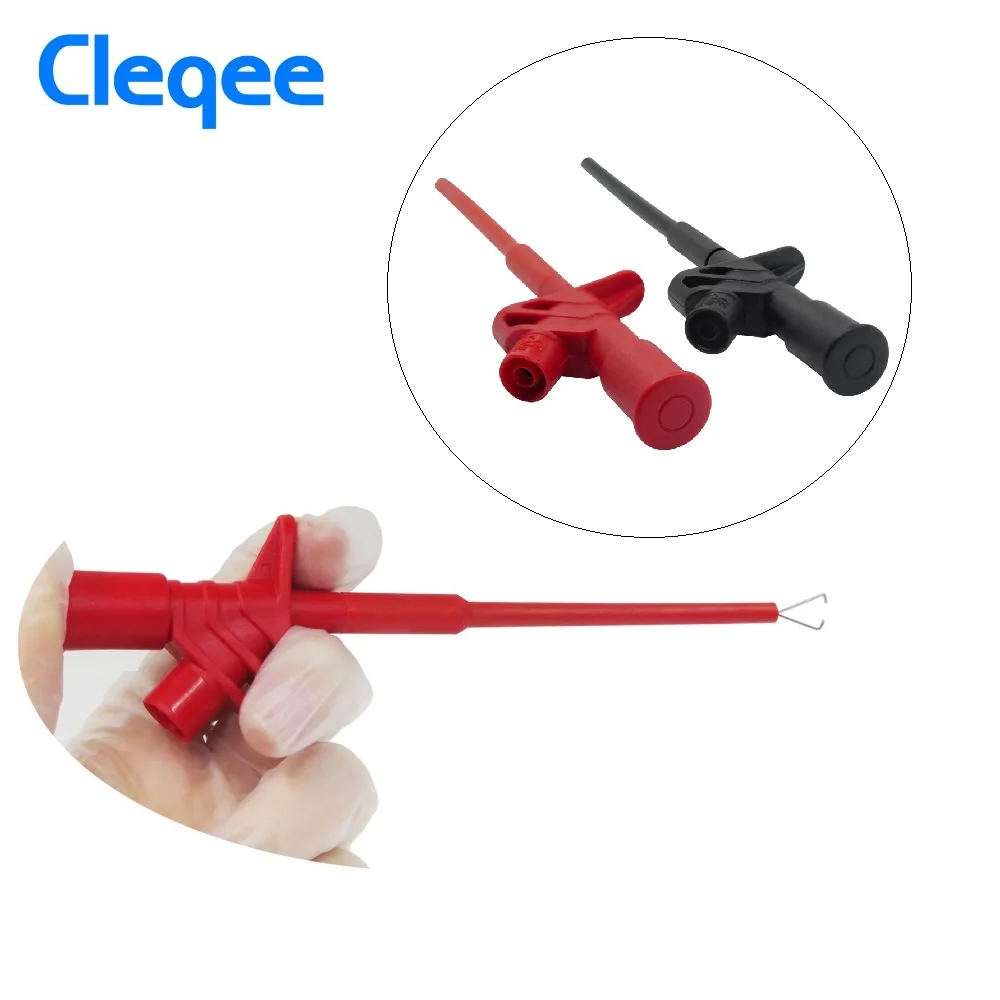 Cleqe-2 P1600E 15 in 1 Automotive Probe Set Multimeter Cables Pluggable Banana Plug Insulation Piercing Needle Test Leads Kit
