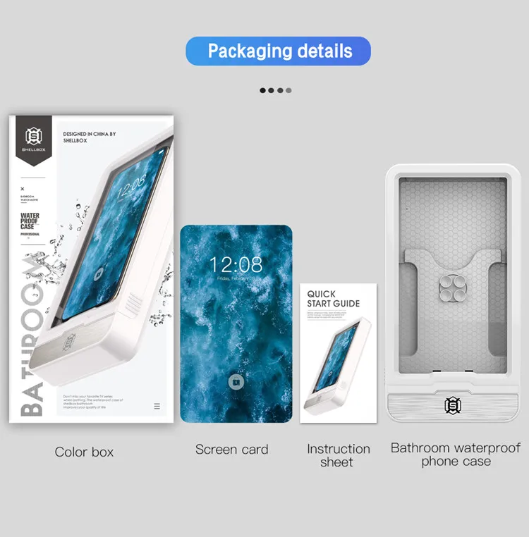 Bathroom Watching movie waterproof anti fog case for smart cell phone case