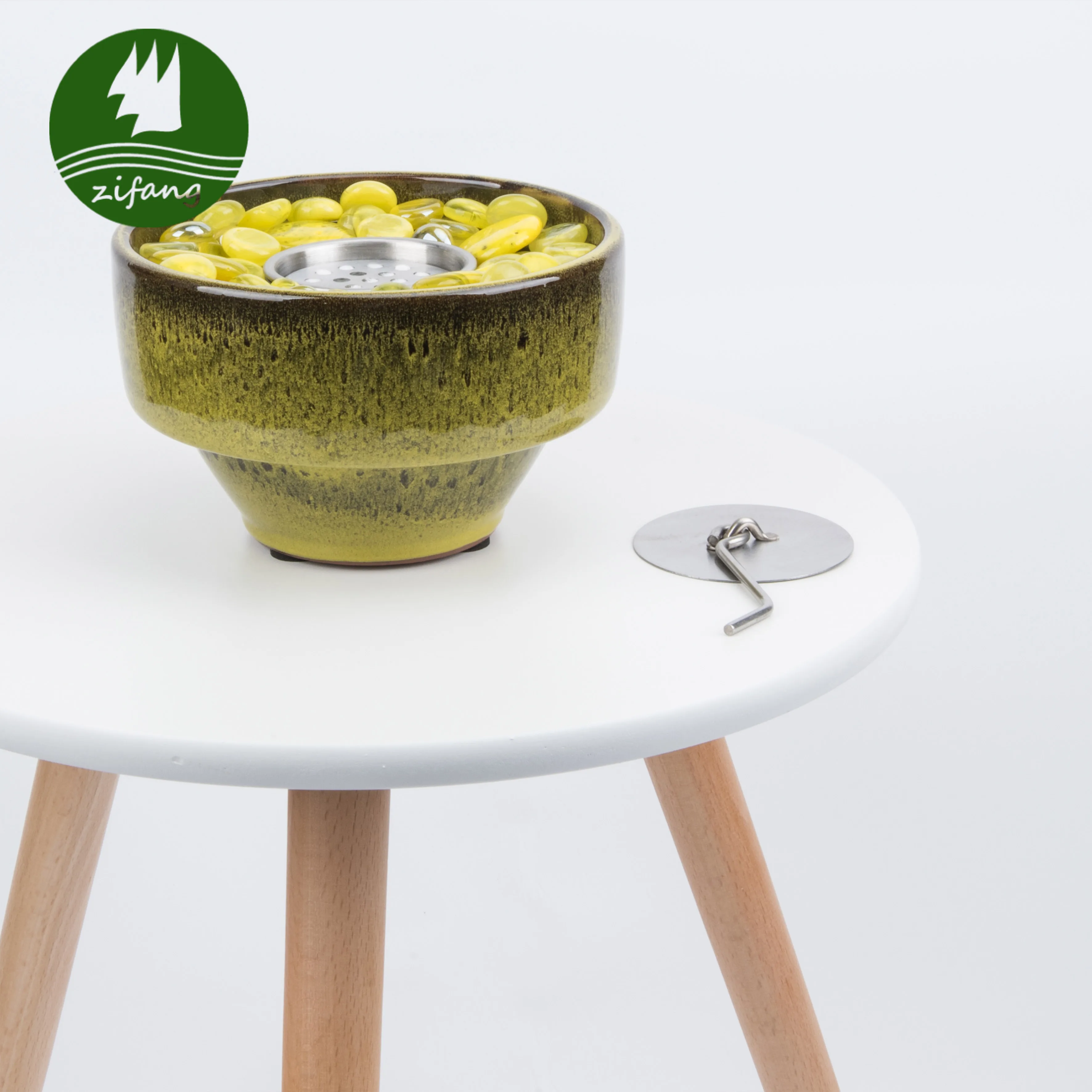 Cheap and practical tabletop garden bioethanol fireplace ceramic indoor tabletop fireplace