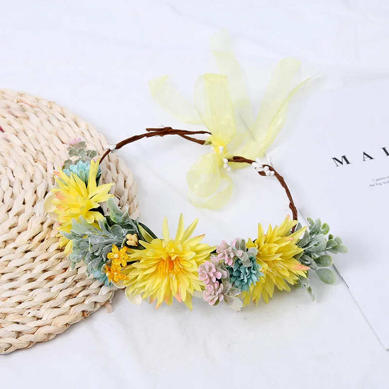 Bohemian And Korean Style Flowers Braid Hair Band And Headband For Wedding And Party Decorations Wholesale