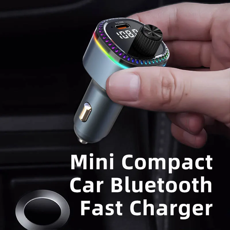 C58 Bluetooth Handsfree Call MP3 Music Player FM Transmitter Type C USB Port Car Charger Adapter