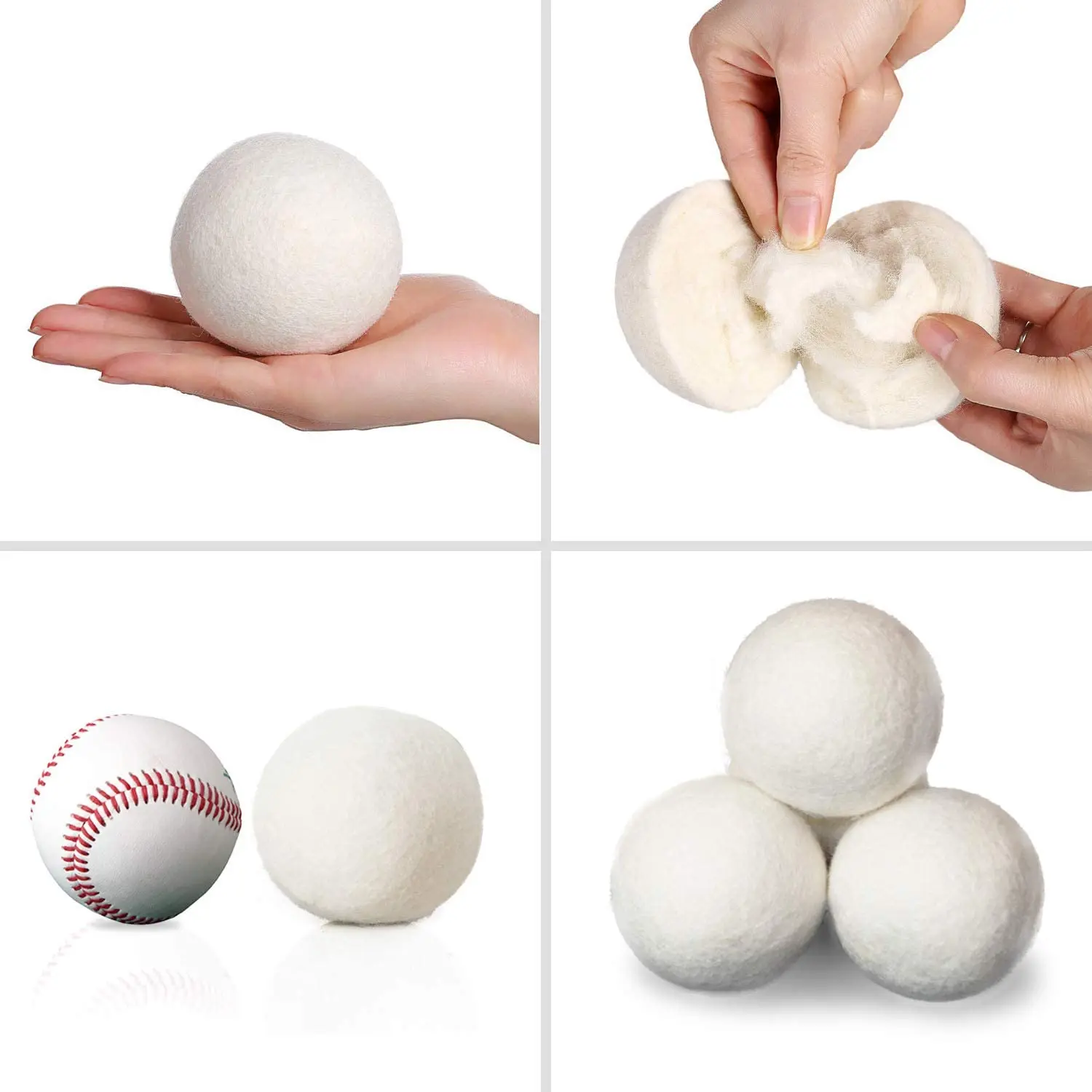 Eco Friendly Organic Dryer Wool Ball Hot Sale 100% New Zealand Wool Laundry balls