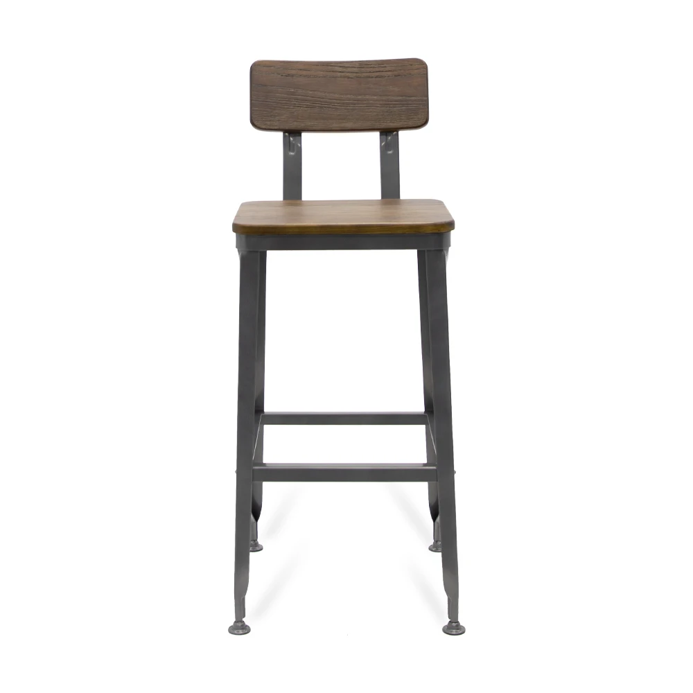 Vintage Cafe Bar Furniture Restaurant Barstool Solid Wood Bar Chair