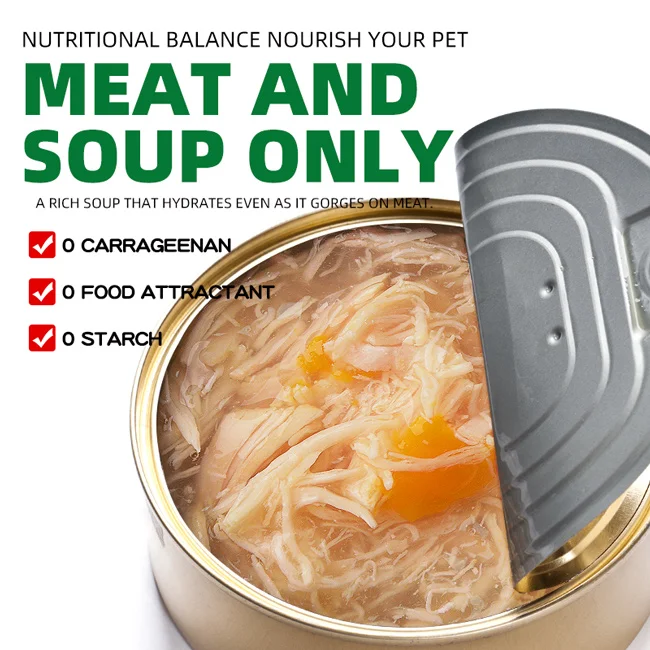 Wholesale Cat Treats Nutritional Soup 3oz Organic Recipe Cat Wet food Canned Pet Meat Broth 85g