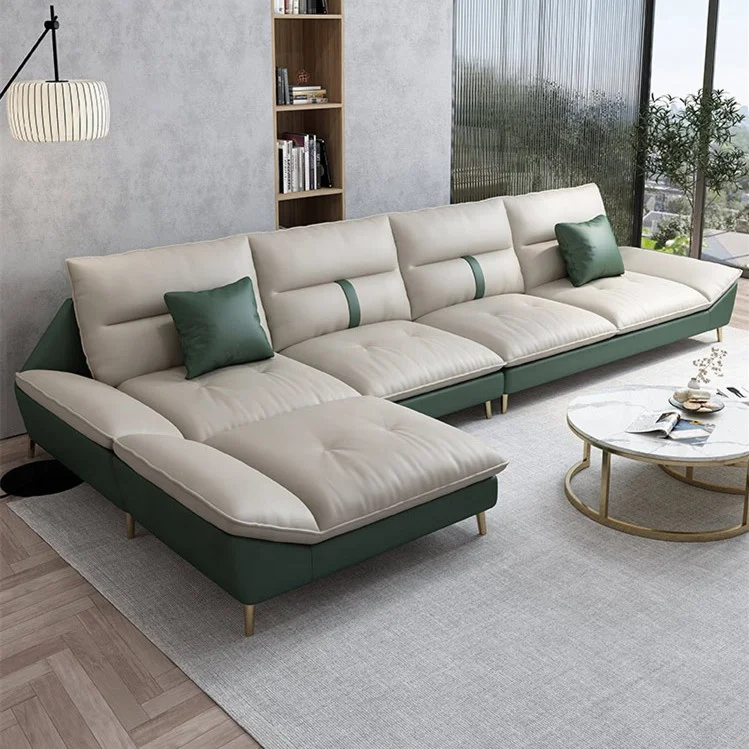 Modern Sectional Living Room Sofa Furniture Set Technology Fabric Corner Sofa Set Home Lounge L shape Sofa Chaise