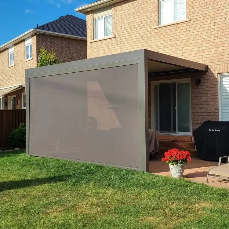 CLEARVIEW Electric Opening Louver Roof Pergolas Garden Aluminum Pergola Kits With Led Pergola Waterproof