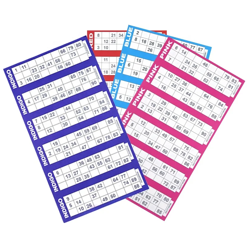 Лидер продаж в наличии, оптовая продажа, 10 листов, билеты CMYK bingo для продажи, реальные карты бинго