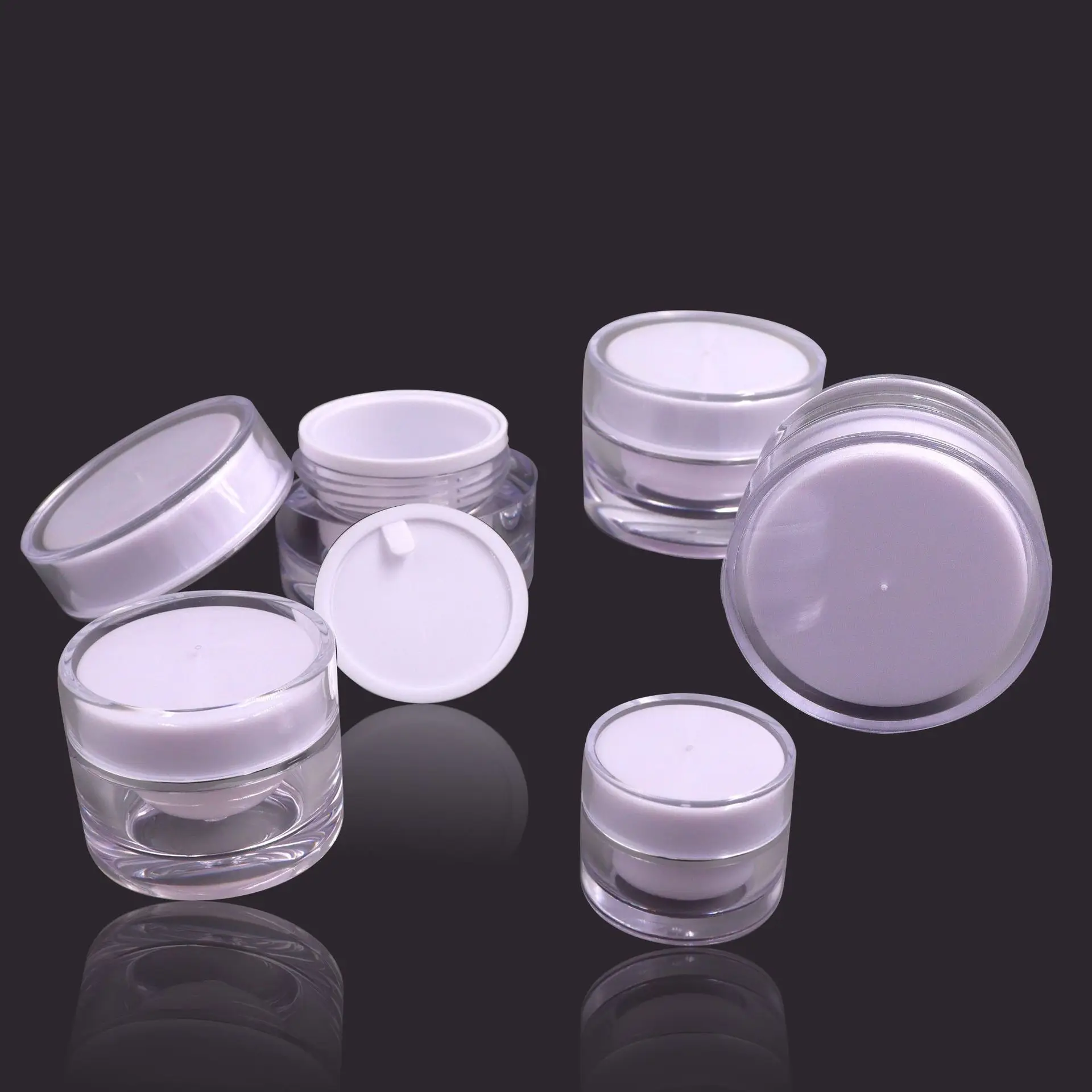 5g 10g 15g 20g 30g round cream packaging luxury skin care luxury double wall acrylic jar for cosmetic