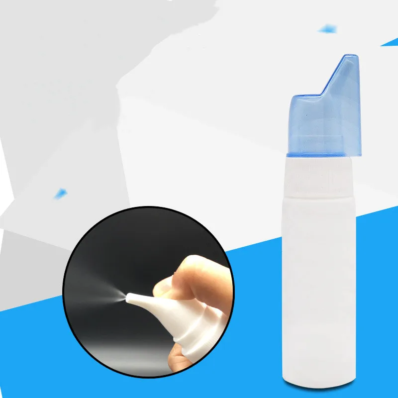 Empty Refillable Plastic Fine Mist Nose Nasal Saline Atomizer Spray Bottle Continuous Spray Bottle