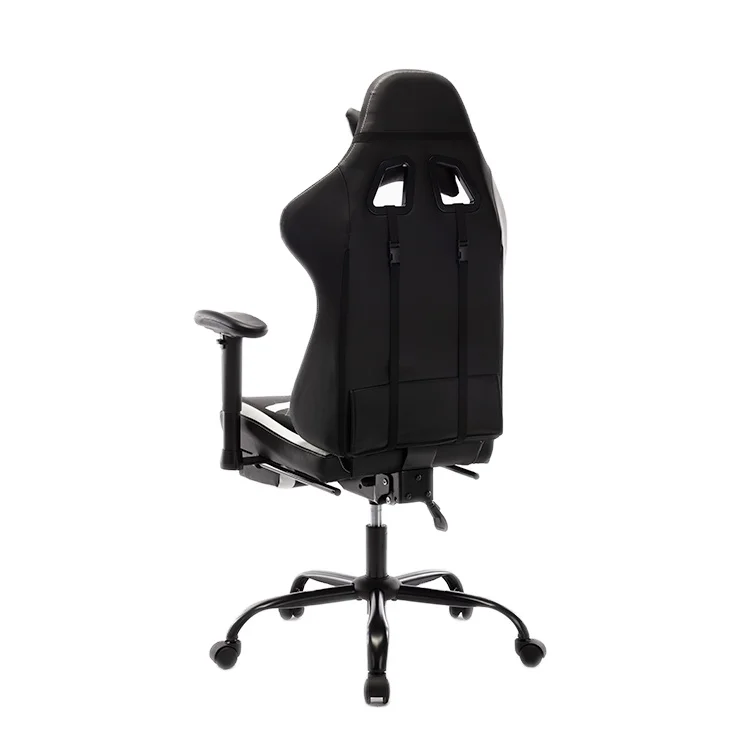 E-commercial Office Swivel 180 Degree Reclining Gaming Chair witn footrest
