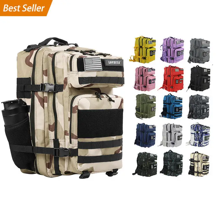 Custom Waterproof Sports Gym Fitness Crossfit Tactical Bags Outdoor Hunting Trekking Assault Backpack High-capacity 25L 45L