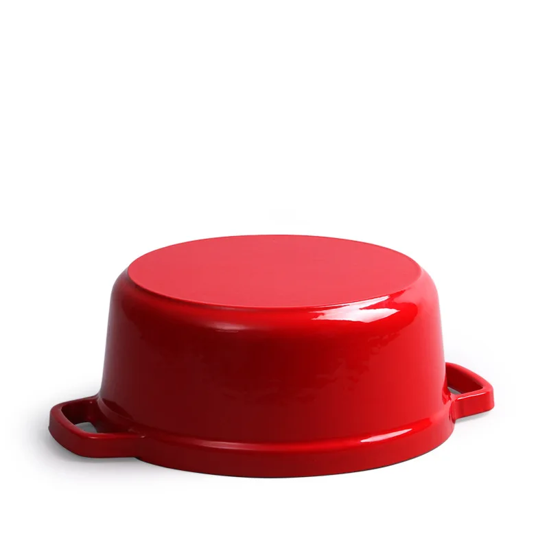 Metal Enamel Cast Iron Dutch Oven Multi-Stove Compatible Casserole for Soup