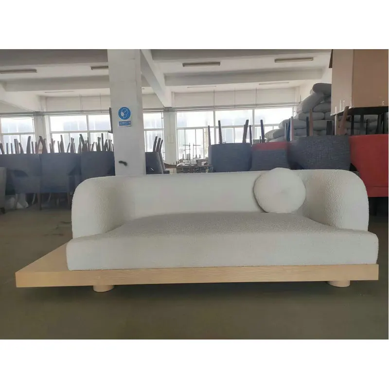 High end corner furniture home sofa white bouch villa popular designs sofa 3 seats 220 CM wooden veneer living room sofa couch