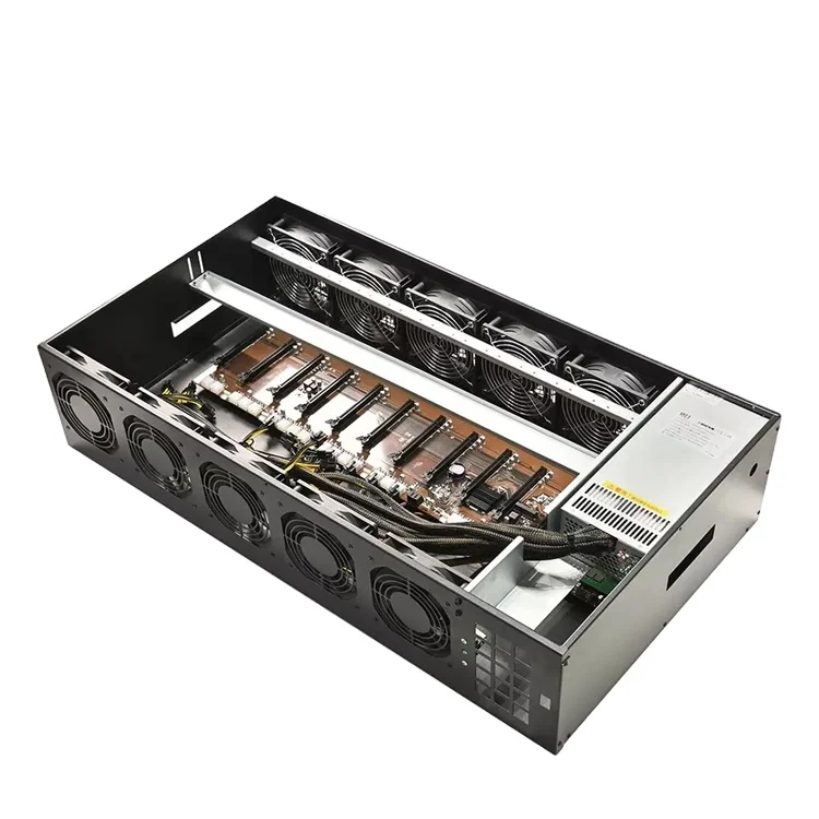 New Arrival B12S 8 gpu12 gpu barebone rtx 3080 12 GPU Computer Chassis Server Rack Case from Shenzhen