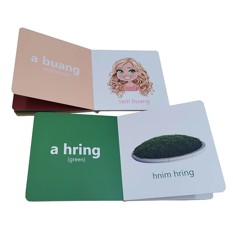 Custom Design CMYK Printing Baby Story Cardboard Book Language Early Learning