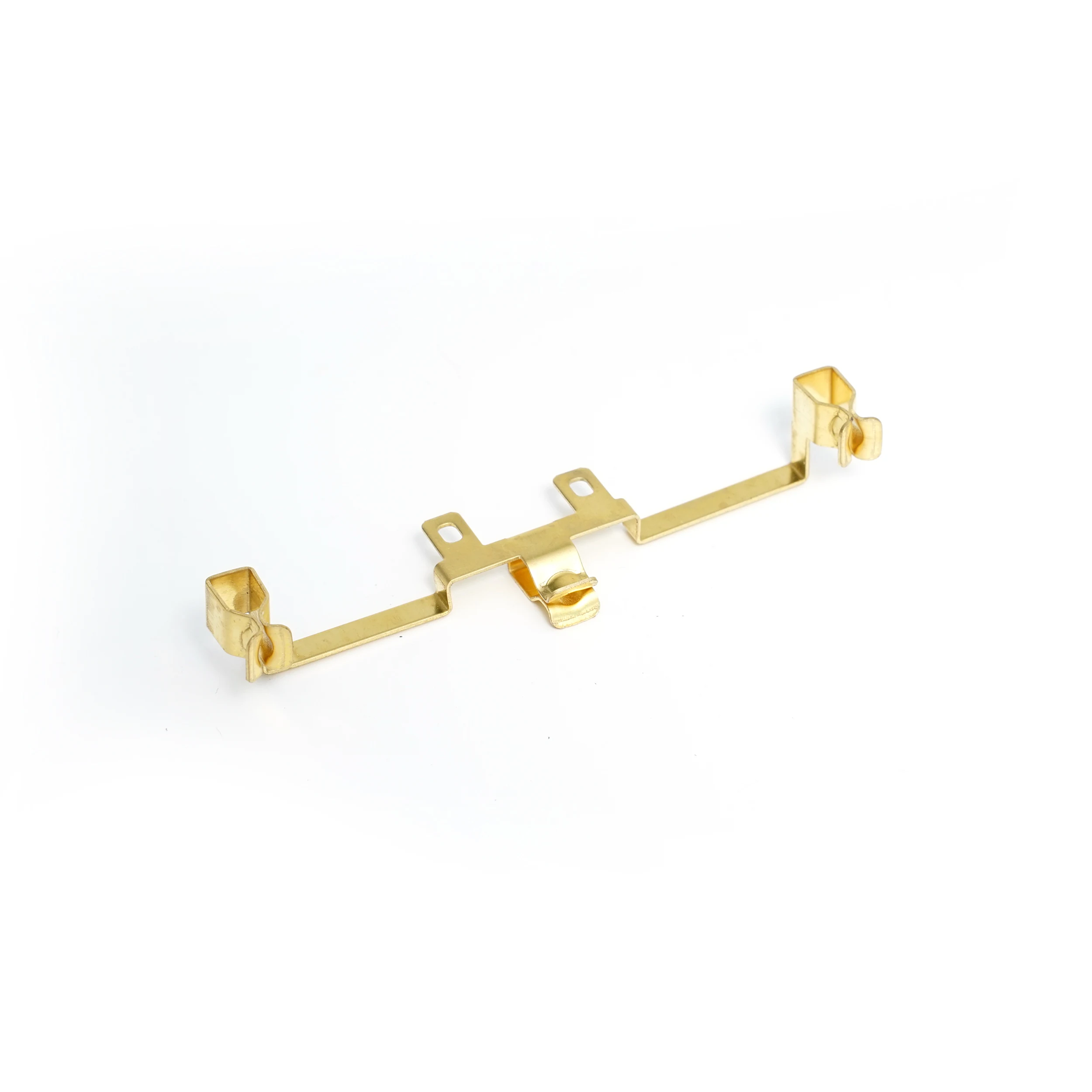 Custom brass metal stamping parts electrical socket metal brass spring contacts copper terminal