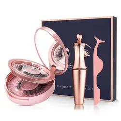 Wholesale Custom Packaging Eyelashes Own Brand Newest Styles Magnetic Eyeliner Lashes 3D Wholesale Magnetic Eyelashes