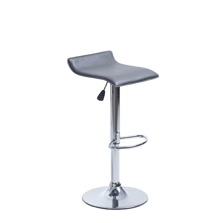 Modern PVC Fabric Stainless Steel Swivel High Chair Metal Bar Stool Kitchen Commercial Bar Stool Chair