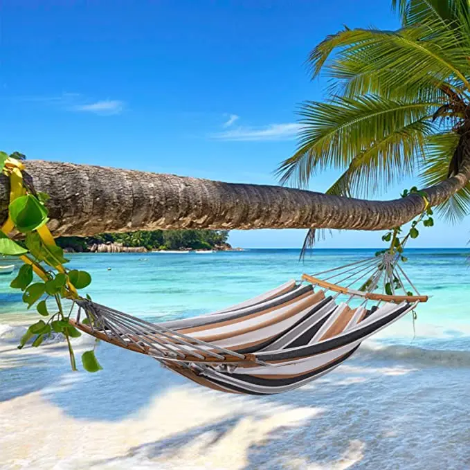 MUMAREN Lightweight Single & Double Camp Hanging Hammock Tree Straps Swing Hammock Bed