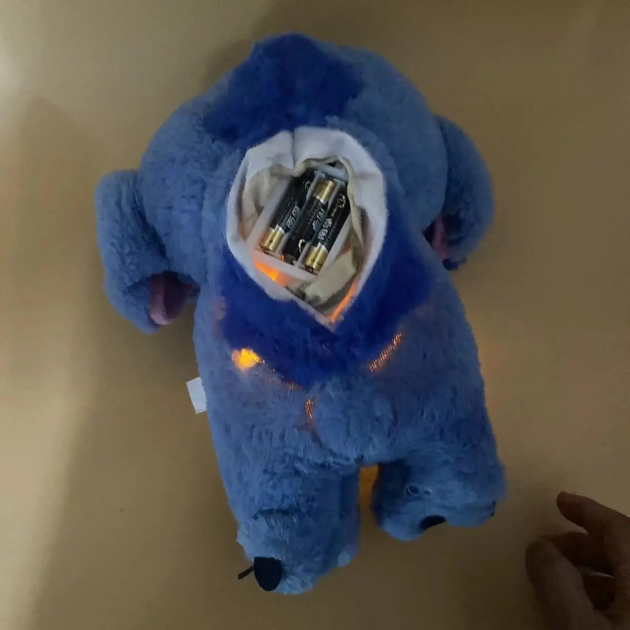 Hot Selling Stuffed Plush Animal Rabbit Toy Blue Pink Stitch Angel LIlo Breathing Soothing Newborn Baby Toys