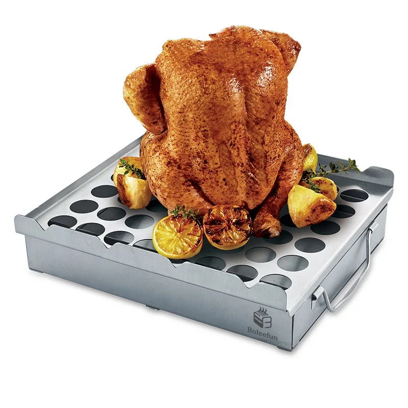 
5 in 1 Smoker box Multi function stainless steel BBQ Grill Set with Skewer Rack 