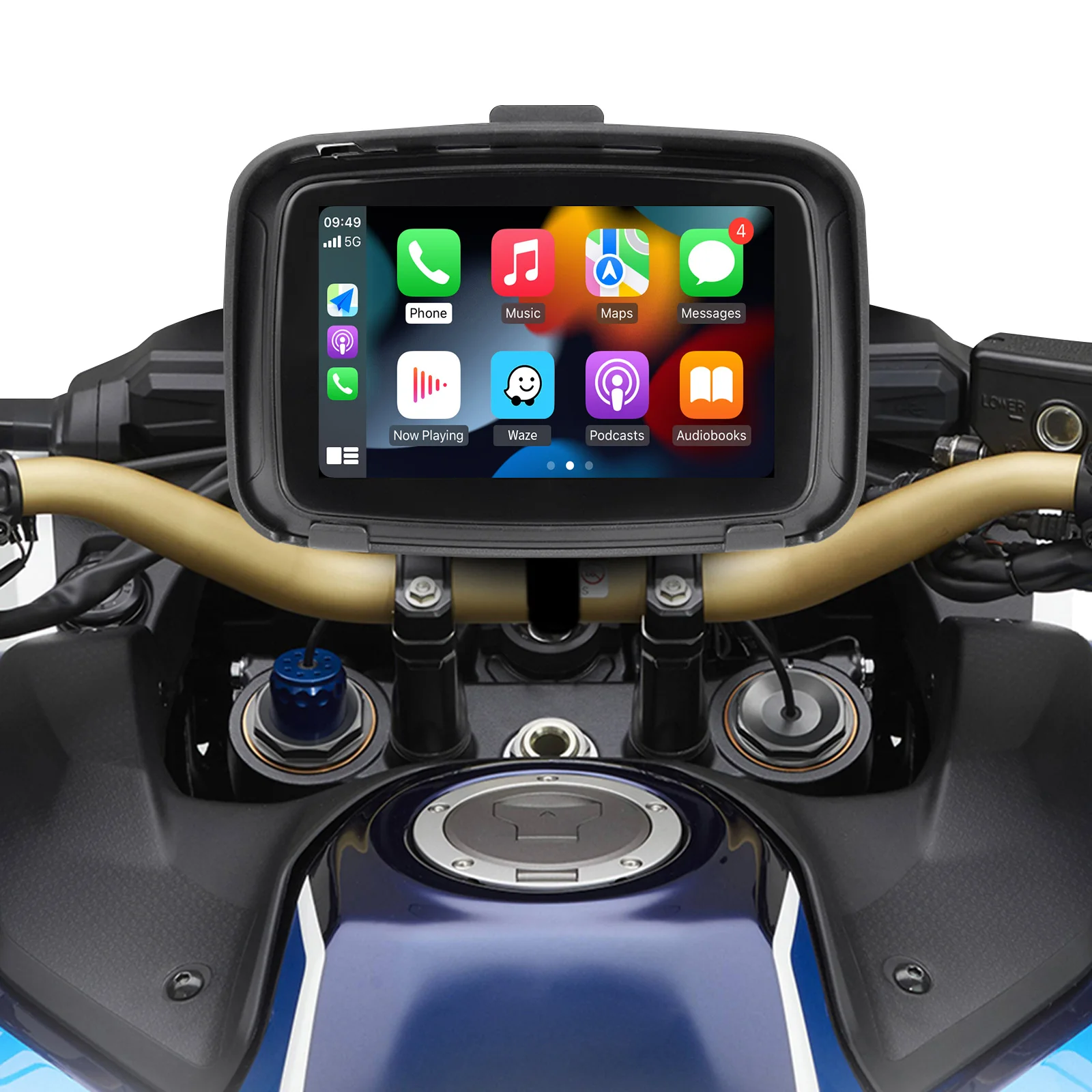 CARABC 5 inch Touch Outdoor Ipx7 Waterproof External Portable Motorcycle Special Navigator Supports Carplay And Android Auto